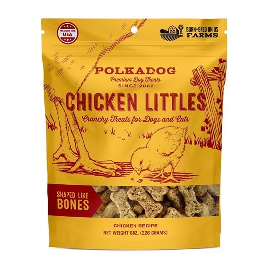 Polkadog Chicken Littles - Bone Shaped 8oz