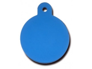 Large Blue Circle Tag