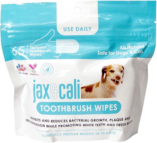 Jax & Cali Toothbrush Wipes 65 Count