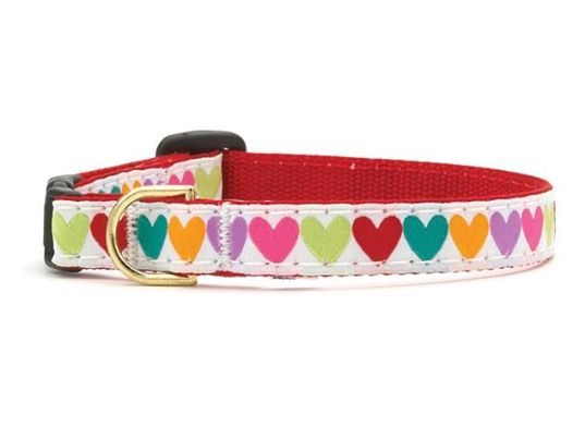 Up Country Pop Hearts Cat Collar Small 10"