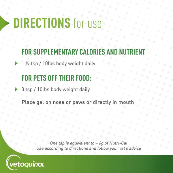Vetoquinol Nutri-Cal High Calorie Nutritional Oral Gel Supplement for Dogs and Cats, 4.25oz