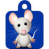 Quick Tag Purple with Gray Mouse Small Square Tag